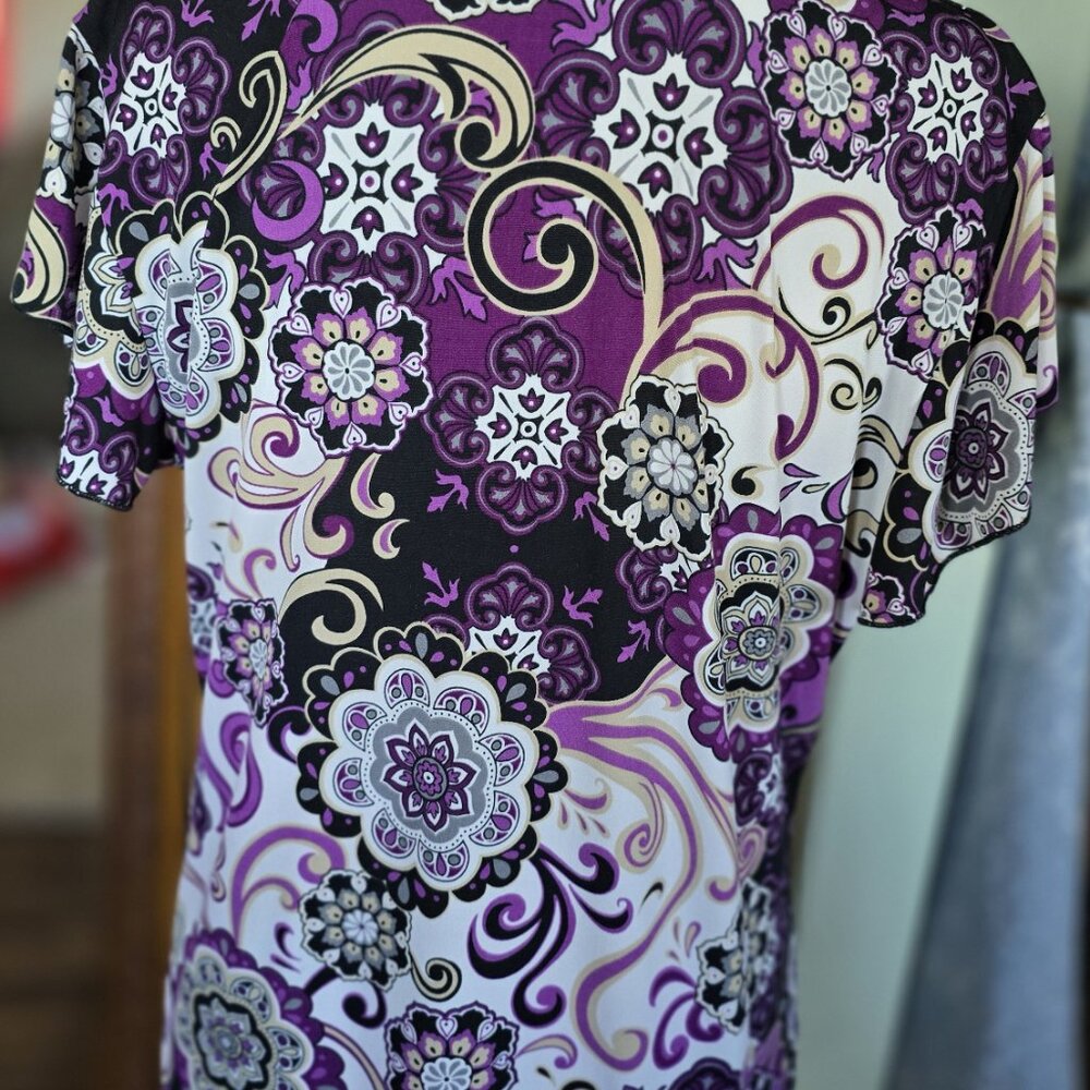 Purple Floral Blouse - Picture 4 of 5